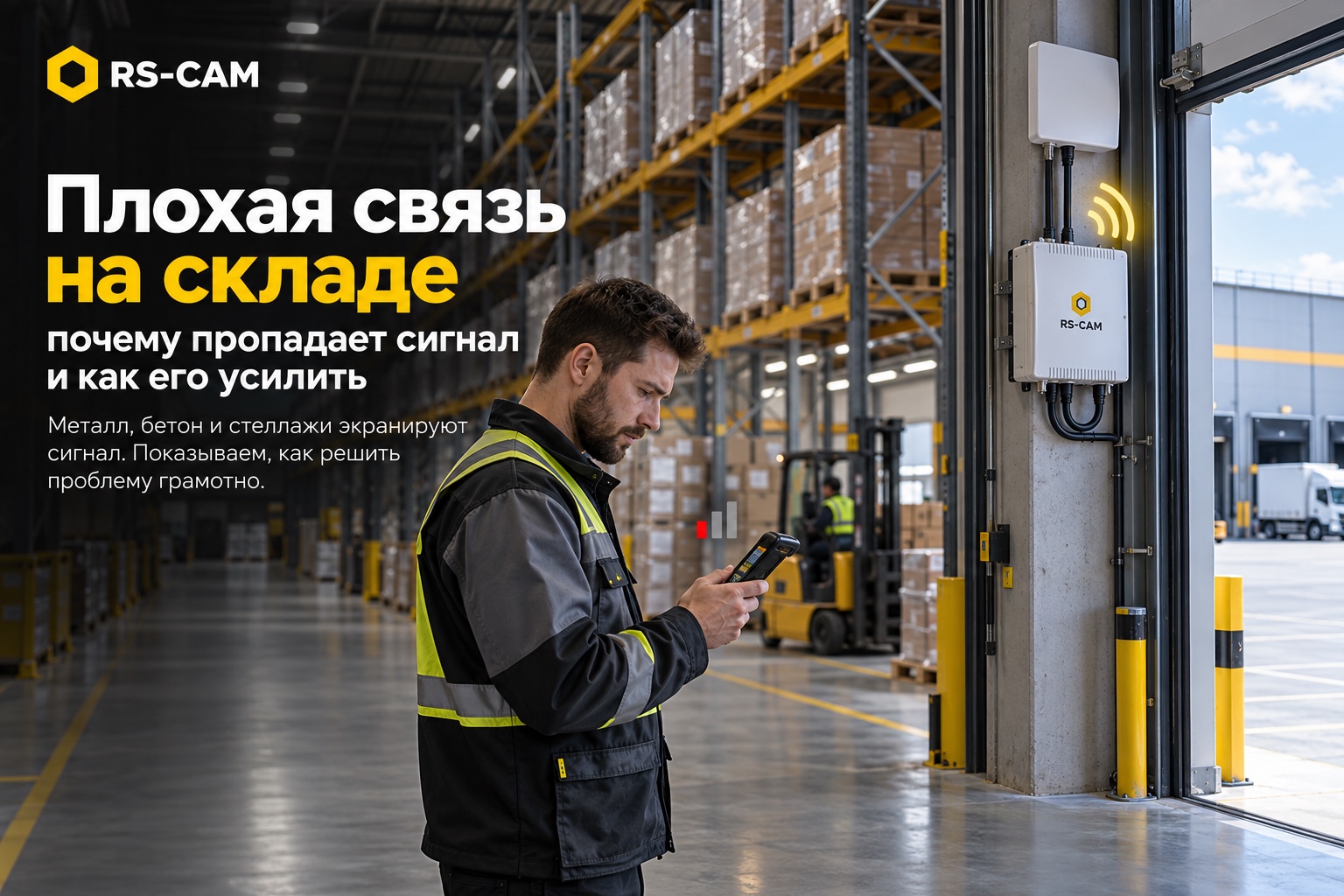 Плохая связь на складе: почему пропадает сигнал и как его усилить