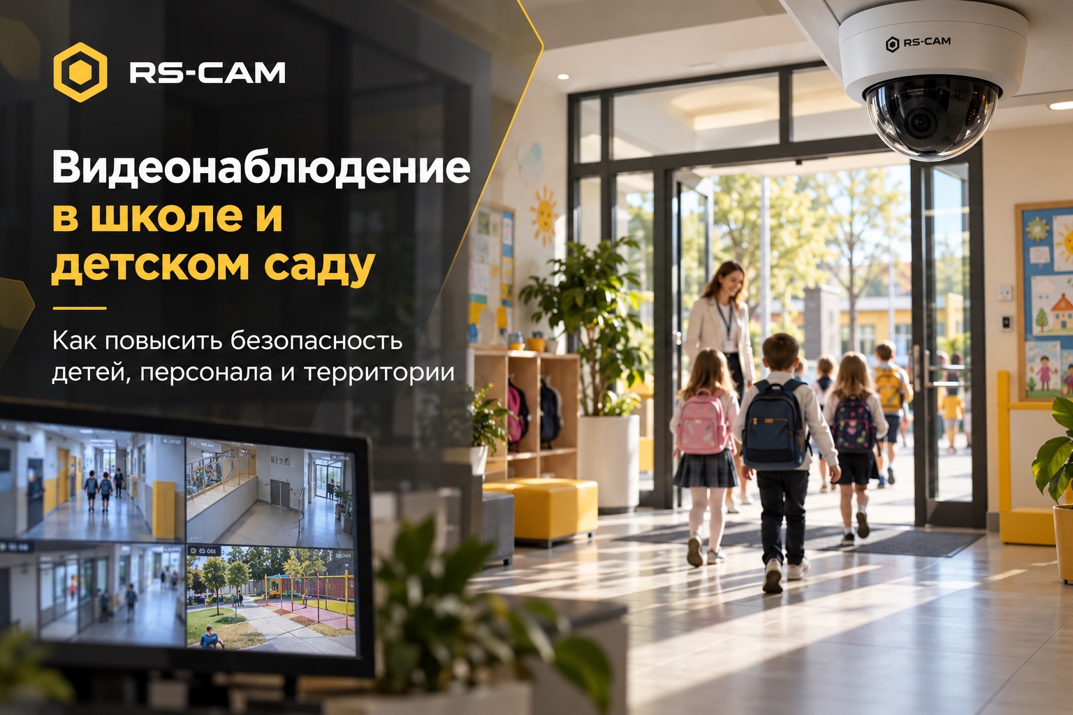 Видеонаблюдение в школе и детском саду: что требуется и как это работает на объекте