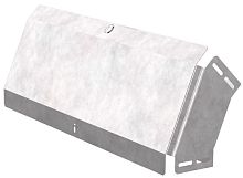 Угол для лотка вертикальный внешний с крышкой Промрукав Стандарт 45град. 600х100