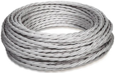 Ретро провод витой Greenel МезонинЪ 2х1,5мм титан (50м)