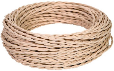 Ретро провод витой Greenel МезонинЪ 2х2,5мм слоновая кость (50м)