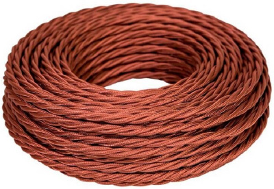 Ретро провод витой Greenel МезонинЪ 3х1,5мм коричневый (50м)