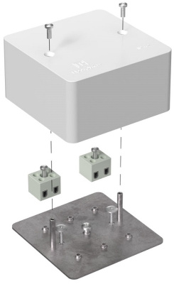 Коробка огнестойкая для кабель-канала Промрукав 85x85x45мм 4x10мм IP40 белый