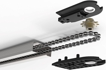 Рейка приводная с цепью до 2.4 м Alutech LGR-3300C