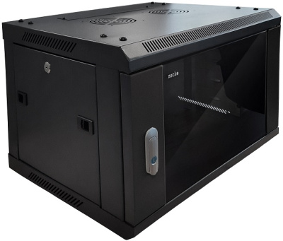 Шкаф настенный 19″ Netko WMA 12U (600х600х635) черный, разборный
