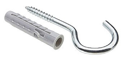 Дюбель Fischer UX 6X35 R с кромкой  + шуруп-полукольцо (4 шт). пакет