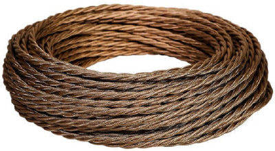 Ретро провод витой Greenel МезонинЪ 3х1,5мм бронза (50м)