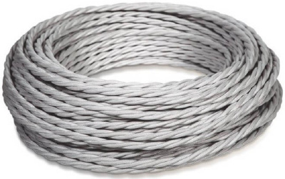 Ретро провод витой Greenel МезонинЪ 2х2,5мм титан (50м)