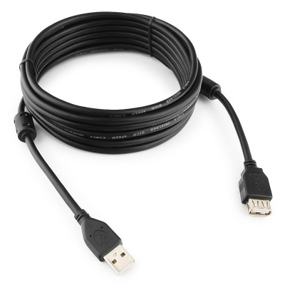 Удлинитель USB Cablexpert CCF-USB2-AMAF-10 3м, черный