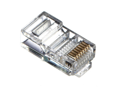 Коннектор RJ45 (8p8c) cat.5е, для одножильного и многожильного кабеля (нож с 3-мя зубцами), 100шт.,