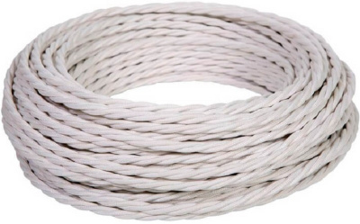 Ретро провод витой Greenel МезонинЪ 3х1,5мм белый (50м)