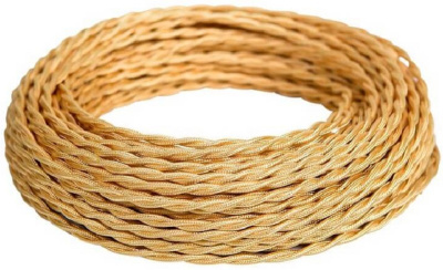 Ретро провод витой Greenel МезонинЪ 3х2,5мм карамель (50м)