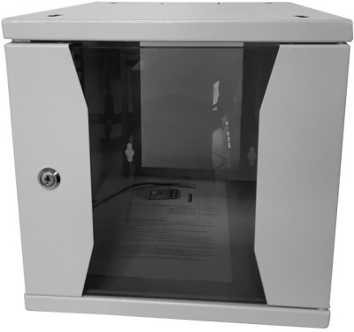 Шкаф настенный 10″ Netko COMPACT 6U (315x368x310) серый, собранный