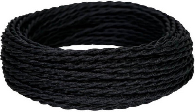 Ретро провод витой Greenel МезонинЪ 2х2,5мм черный (50м)