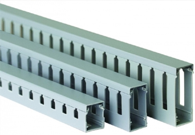 Кабель-канал перфорированный DKC Quadro RL75G 15x40мм (2000мм) серый (уп. 40м.)