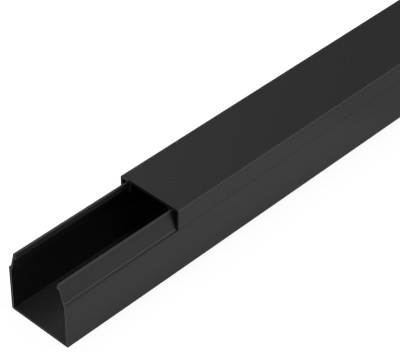 Кабель-канал Промрукав 16x16мм (2000мм) черный (уп. 84м.)