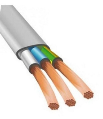 Кабель силовой ПГВВП 3x1,5 ГОСТ белый