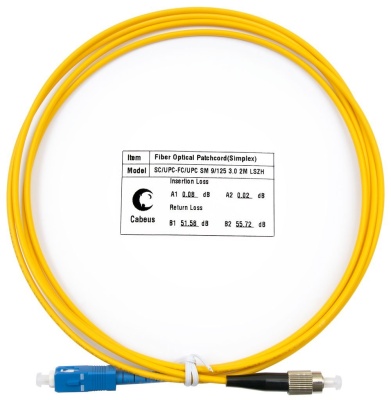 Шнур оптический simplex SC-FC 9/125 sm 1м LSZH
