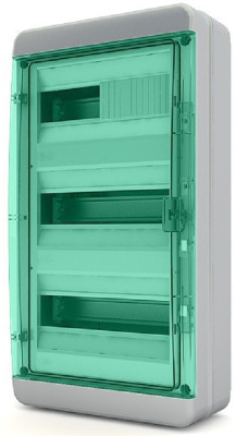 Бокс пластиковый TEKFOR IEK ЩРН-П-36 КМПн-36 IP65 (560х300х153мм) зеленая дверца