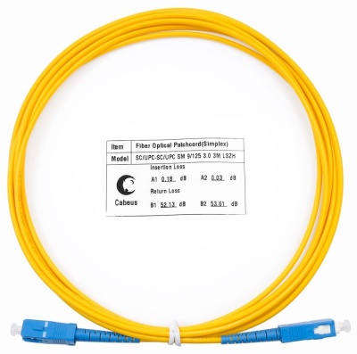 Патч-корд оптический simplex SC-SC 9/125 sm 1м LSZH