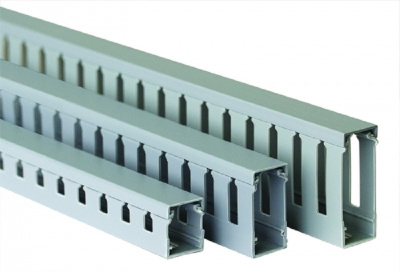 Кабель-канал перфорированный DKC Quadro T1G 25x30мм (2000мм) серый (уп. 72м.)