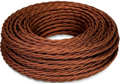 Ретро провод витой Greenel МезонинЪ 3х1,5мм шоколад (50м)