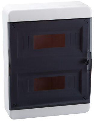 Бокс пластиковый Кэаз OptiBox ЩРН-П-24 P-BNK-2-24-IP41 (385х290х102мм) IP40 прозрачная дверца