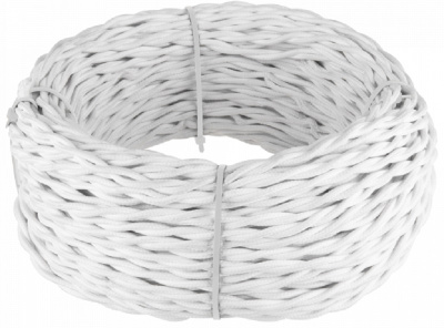 Ретро провод витой Werkel 2х1,5мм белый (20м)