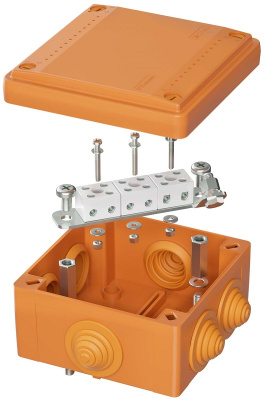 Коробка огнестойкая DKC Vulcan 100x100x50мм 6x4мм IP55 оранжевый
