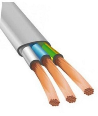 Кабель силовой ПГВВП 3x2,5 ГОСТ белый