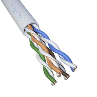 Кабель Caplex Cat5e 4 пары UTP PVC (внутренний), белый, коробка 305 м IZ-C4U5-0101-B305