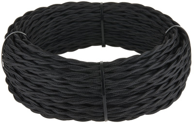 Ретро провод витой Werkel 3х2,5мм черный (50м)